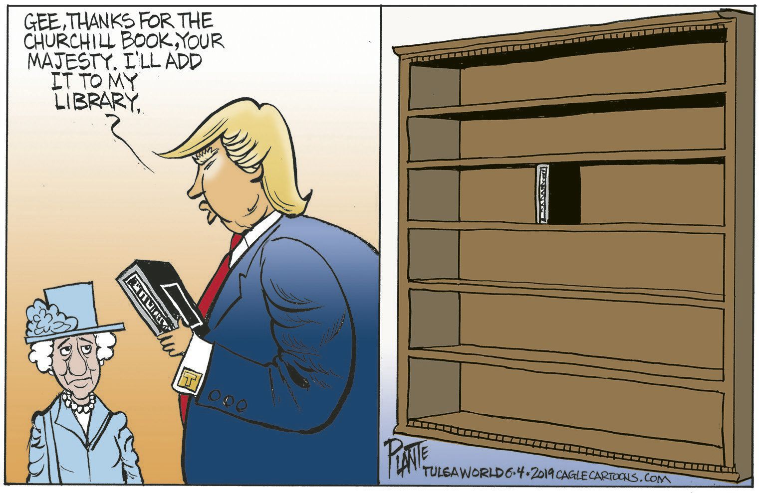 Bruce Plante Cartoon: Trump gets a royal gift